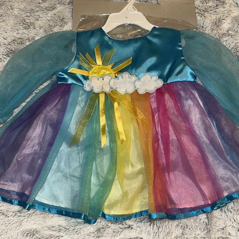 🆕 RAINBOW BABY Costume Infant 6-12M Sun‎ Dress Hat - Picture 9 of 14